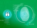 Finger Print_bio metric_Smart lock Concept_background